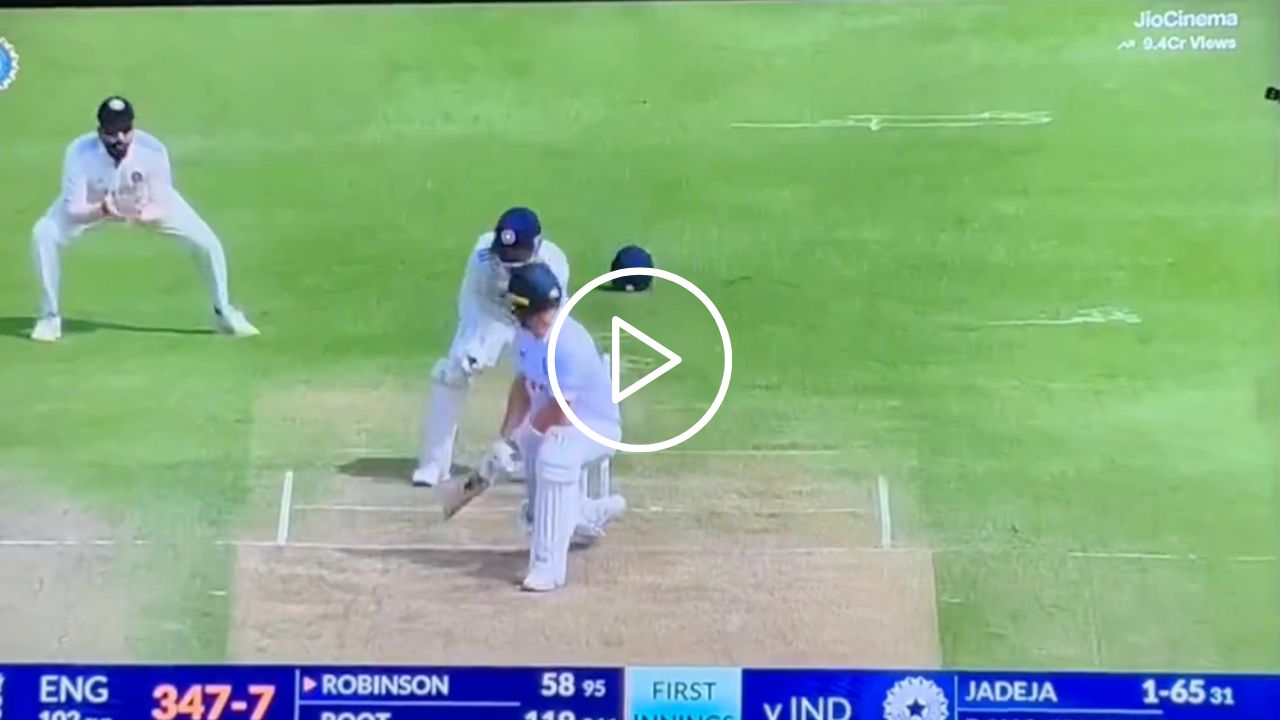 [Watch] Ravindra Jadeja Unleashes Hell on England; India Finally Break Root-Robinson Partnership